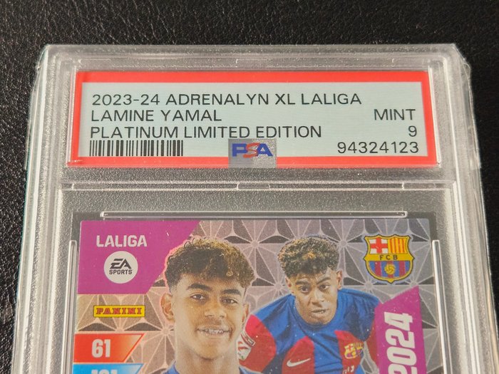 2023/24 Panini Liga Adrenalyn XL Lamine Yamal #Platinium 2024 Edición Limitada PSA 9 - 1 Graded card