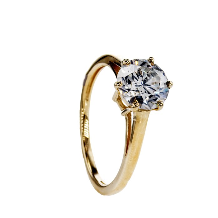 Ingen mindstepris - Forlovelsesring - 14 karat Gulguld -  1.70ct. tw. Diamant (Natur)