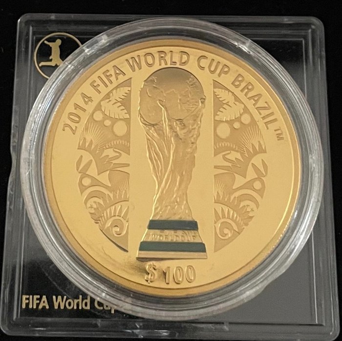 Salomonøerne 100 Dollars 2014 FIFA World Cup Brazil 1 Oz (999) Proof