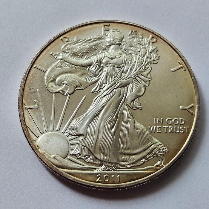 Förenta staterna. 1 Dollar 2011 American eagle, 1 Oz (.999)  (Ingen mindstepris)