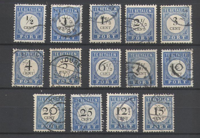 Holland 1870/1907 - Samling af frimærker - NVPH P1/P2 P3/P12 P13/P26 P27 type I P28 type I P29/P30 P31/P43