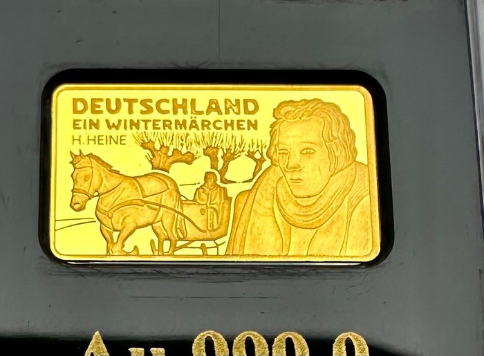 Tyskland Gold Bar ND H Heine  1/100 Oz (999) Proof  (Ingen mindstepris)