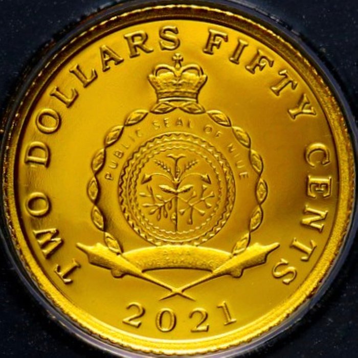 Niue. 2,5 Dollars 2021 "Gold Welcome Stranger 1851 - Australia", (.999) Proof  (Ingen mindstepris)