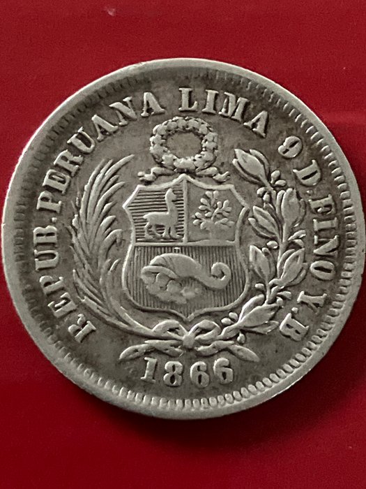 Peru. 4 x 1/5 sol: 1864-1866-1888-1897  (Ingen mindstepris)