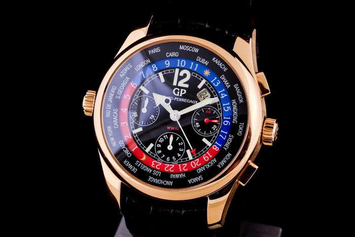 Girard-Perregaux - WW.TC World Time 18K Pink Gold Chronograph - 4980 - Mænd - 2000-2010