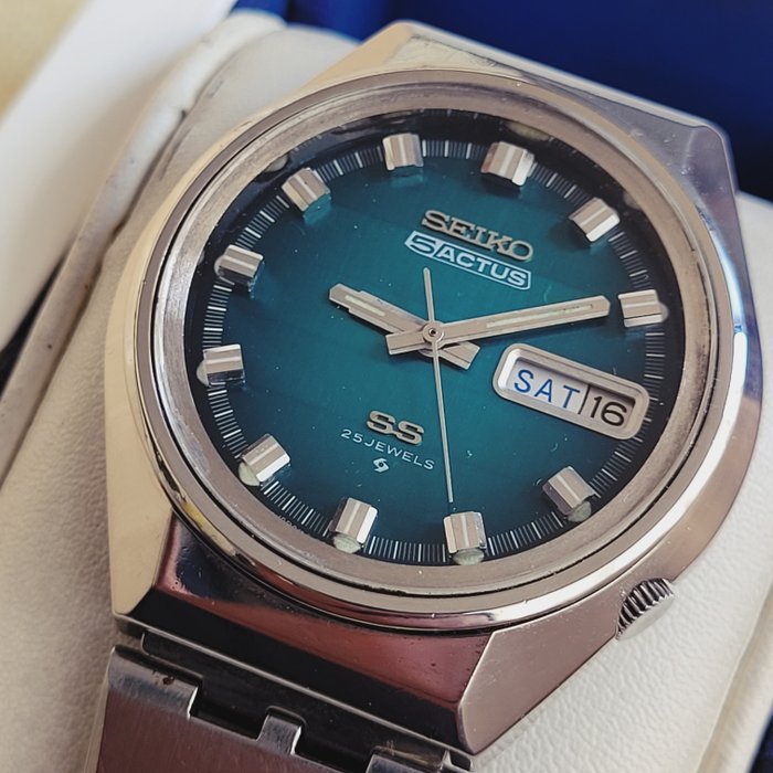 Seiko - 5 Actus Green Dial Vintage Automatic Watch - Ingen mindstepris - Mænd - 1970-1979