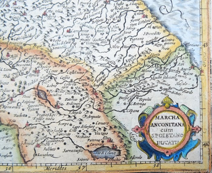 Europa - Italien / Ancona / Ravenna / Spoleto / Marche; Hondius / Mercator - Marcha Anconitana cum Spoletano Ducatu - 1601-1620