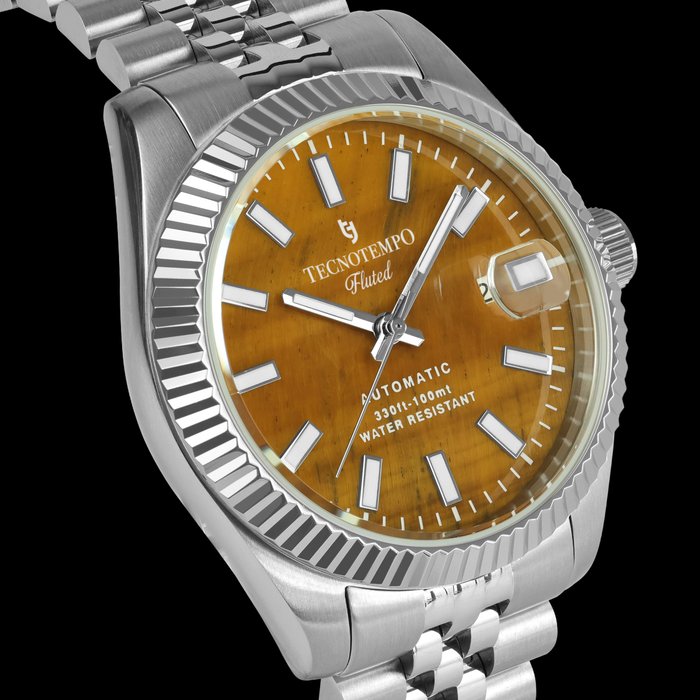 Tecnotempo - "Fluted" - Automatic - Limited Edition - - TT.100.FLTG (Tiger Eye) - Mænd - 2011-nu