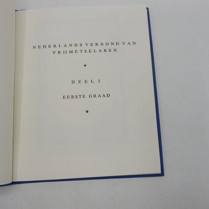 groot loge - vrijmetselarij  ritualen nederlands verbond van vrijmetselaren - 1951