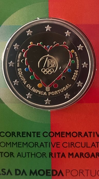 Portugal 2 Euro 2024 "Equipa Olimpica Portugal" Proof  (Ingen mindstepris)