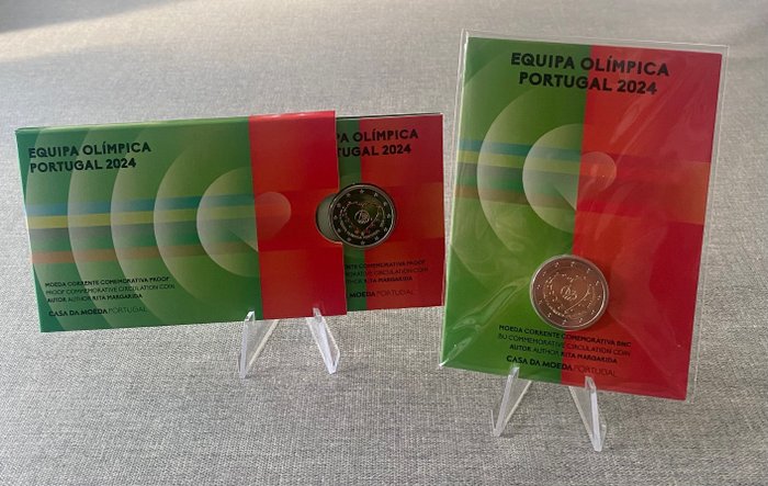 Portugal 2 Euro 2024 "Equipa Olimpica Portugal" Proof  (Ingen mindstepris)