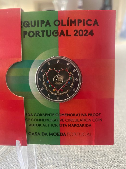 Portugal 2 Euro 2024 "Equipa Olimpica Portugal" Proof  (Ingen mindstepris)