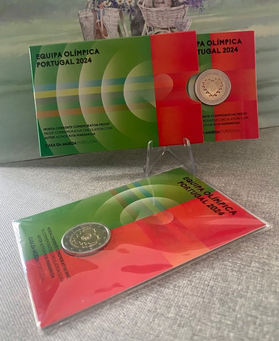 Portugal 2 Euro 2024 "Equipa Olimpica Portugal" Proof  (Ingen mindstepris)