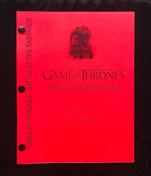 Game of Thrones - Episode 609 "A Song of Ice and Fire" - Original Script from the Production Company.