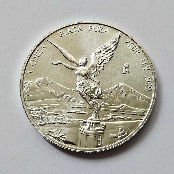 Mexico. 1 Onza 2008 Libertad, 1 Oz (.999)  (Ingen mindstepris)