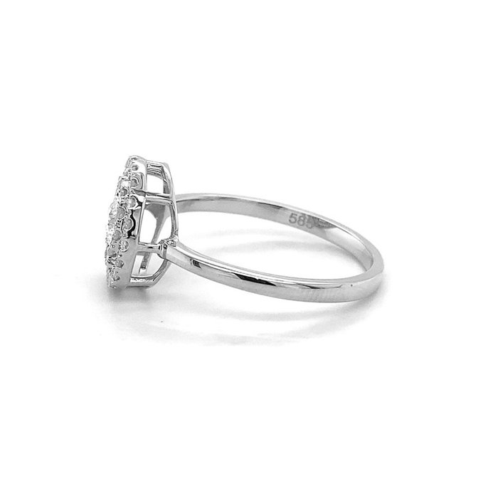 Ingen mindstepris - Ring - 14 karat Hvidguld -  0.35ct. tw. Diamant (Natur)