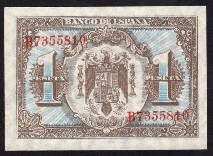 Spanien. - 1 Peseta 1940 - Pick 121  (Ingen mindstepris)