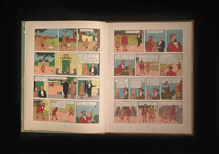 Tintin T13 - Les sept boules de cristal (B2) - C - 1 Album - Første udgave - 1948