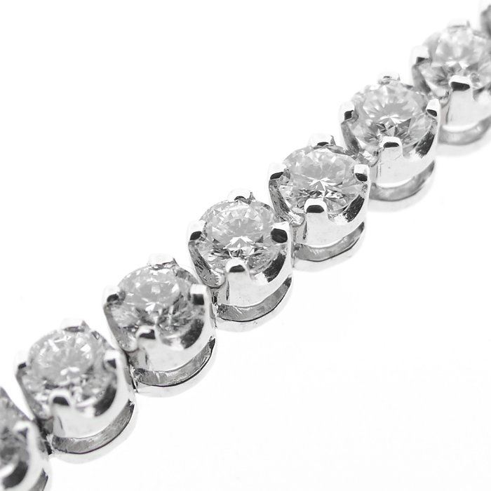 Armbånd - 18 kraat Hvidguld -  4.87ct. tw. Diamant (Laboratoriedyrket)