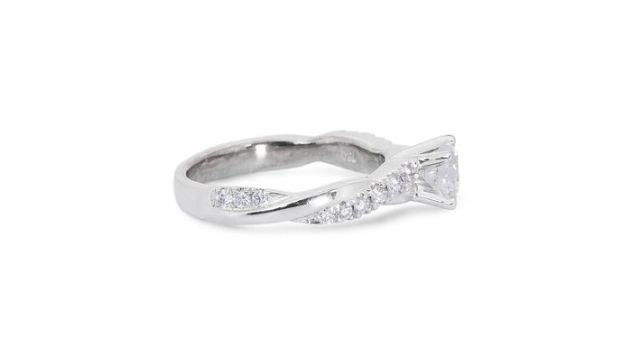 Ring - 18 kraat Hvidguld -  1.01ct. tw. Diamant (Natur) - Diamant