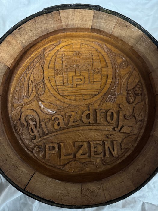 Pilsner Urquell ( Prazdroj Plzeň) - Reklameplakat - Metal/træ