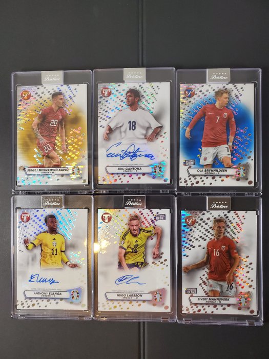 2024 Topps Pristine UEFA Euro Eric Cantona  others Autographs - 6 Card - Næsten så god som ny (NM)