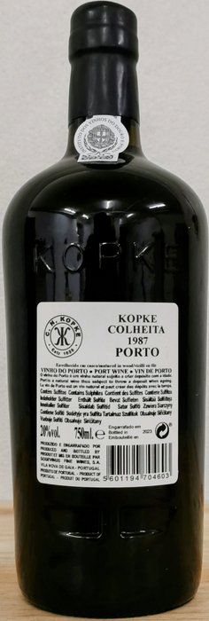 1987 Kopke - Colheita Port - Flasket 2023 -  Porto  - 1 Flaske (0,75L)