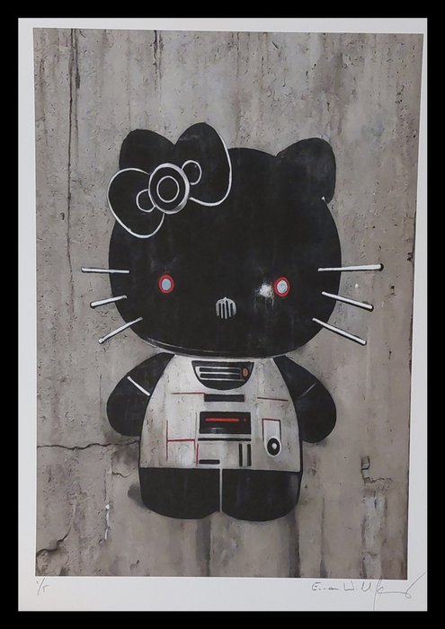 Emma Wildfang - 3 Triptykon „Ikoner som stilleben – Serie BANKSY - Triptychon Hello Kitty as Darth Vader - Limited Edition 5/5 - 2023