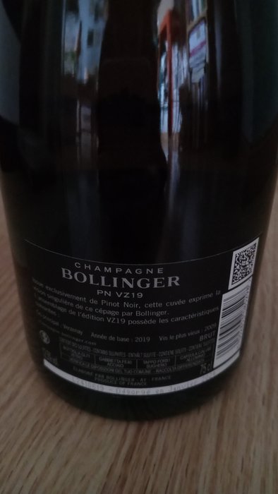 2019 Bollinger, Bollinger PN VZ19  ROICo - Champagne Brut Nature - 1 Flaske (0,75L)