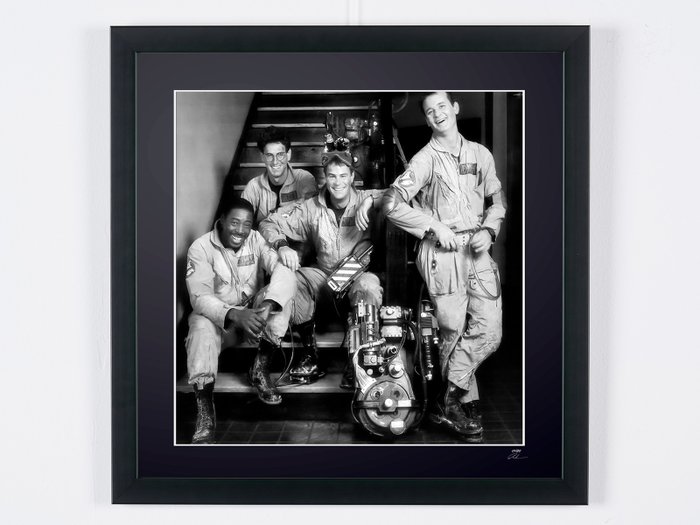 Ghostbusters, Venkman, Stantz and Spengler.. on Set - Fine Art Photography - Luxury Wooden Framed 70X50 cm - Limited Edition Nr 01 of 50 - Serial ID - Original Certificate (COA), Hologram Logo Editor and QR Code - 100% New item