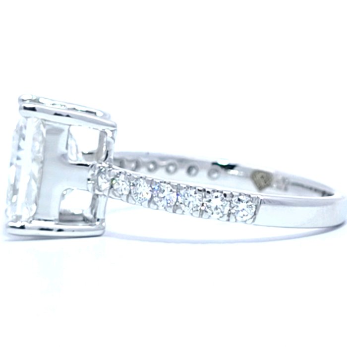 Ring Platin -  4.01ct. tw. Diamant (Laboratoriedyrket) - Diamant - F, VVS2