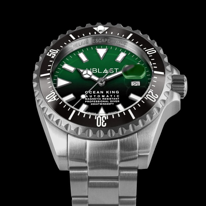 Ublast - Ocean King - Sub 200 ATM - UBOK45200BGN - Automatic Swiss MOVT - Mænd - Ny