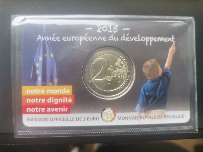 Belgien. 2 Euro / 10 Euro 2003/2015 (4 moedas) Proof + BU  (Ingen mindstepris)