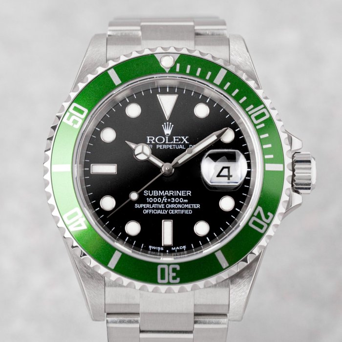 Rolex - Submariner Date 'Kermit' - 16610LV - NOS  Full Stickers - Mænd - 2005