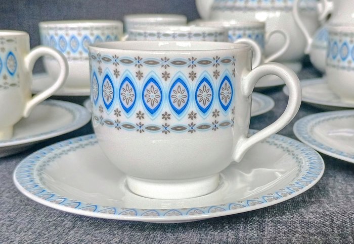 Bareuther - Bavaria - Kaffeservice (22) - Gocce Azzurre - Porcelæn