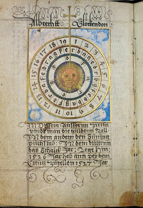 Albrecht Glockendon (German, ca. 1500 - 1545) - The Golden Calendar of 1526 Book (Facsimile. Edition Medicina Rara, 1980) - 1980