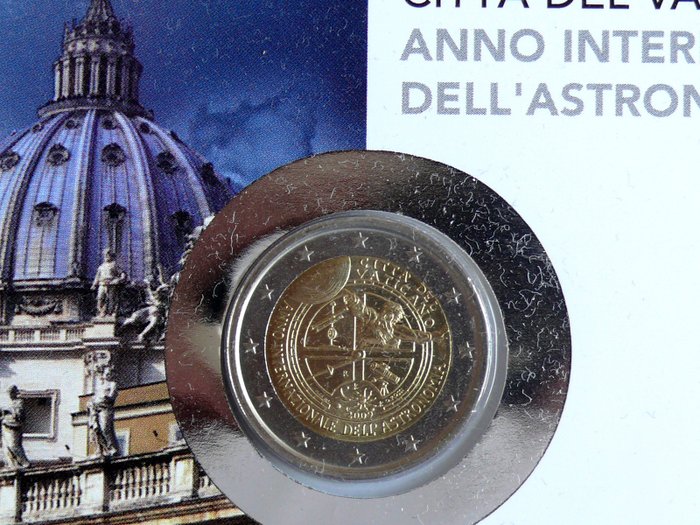 Vatikanstaten. 2 Euro 2009 "Astronomia" als Numisbrief  (Ingen mindstepris)