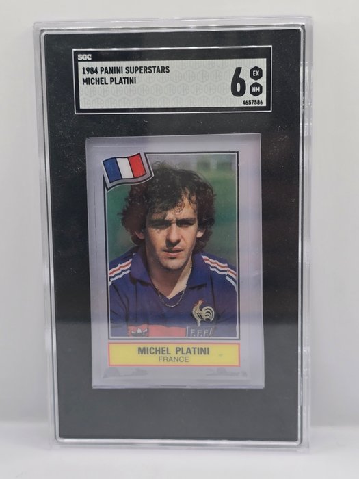 1984 Panini Superstars Michel Platini SGC 6 - 1 Graded card