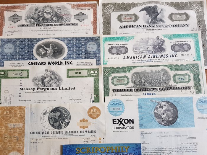 Amerikas Forenede Stater. - 66 Bonds and Shares - 1913/1990  (Ingen mindstepris)