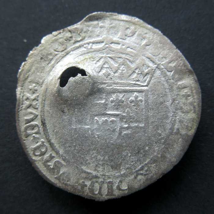 Holland Dordrecht Filips IV de Schone (1494-1506) Zilveren Patard or Stuiver Zonder Jaar  (Ingen mindstepris)