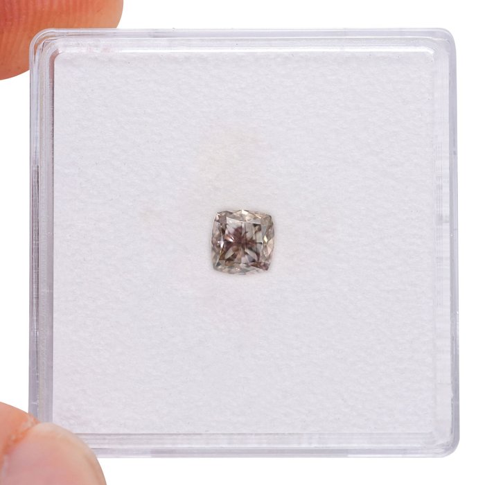 1 pcs Diamant  (Naturfarvet)  - 0.49 ct - Fancy Lyserød Brun - SI1 - Gemological Institute of America (GIA)