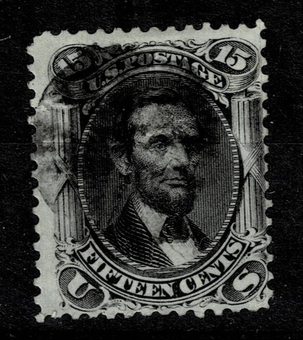 Förenta staterna 1861 - 15 Cent. sort Abram Lincoln brugt - scott nr. 77