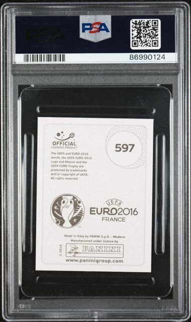 2016 Panini UEFA Euro Cristiano Ronaldo #597 PSA 10 Graded sticker