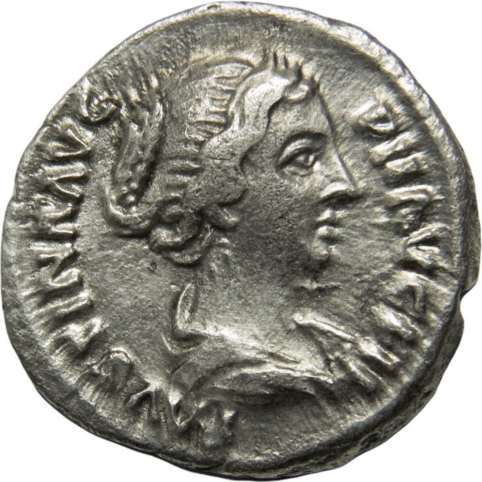 Romarriket. Faustina II (Augusta, AD 147-175). Denarius Rome mint, 147-161. CONCORDIA  (Ingen mindstepris)