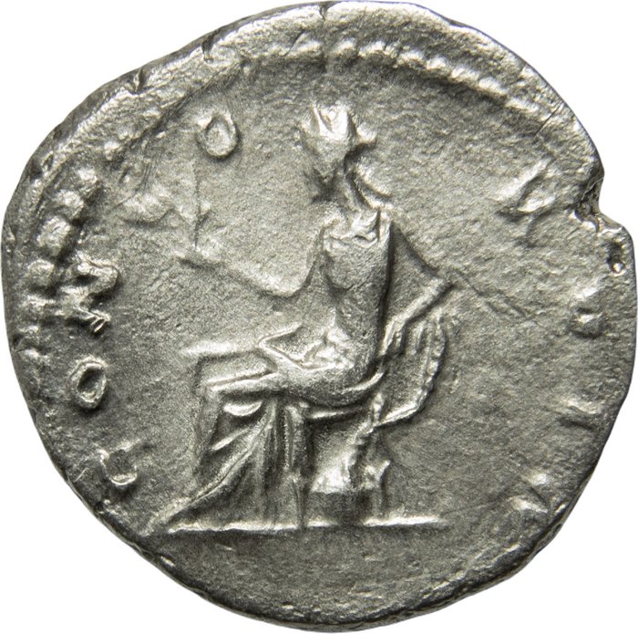 Romarriket. Faustina II (Augusta, AD 147-175). Denarius Rome mint, 147-161. CONCORDIA  (Ingen mindstepris)