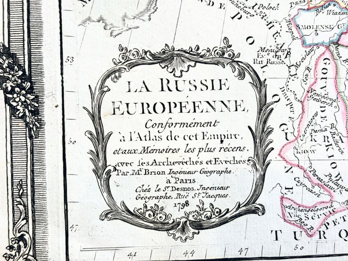 Rusland - Estonia, Lettonie, Litauen, Bielorussie; Louis-Charles DESNOS - Russie européenne - 1781-1800