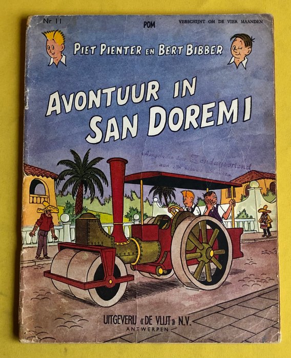 Piet Pienter en Bert Bibber - 11 Avontuur in San Doremi /12 Storm over Akhabakhadar - 2 Album - Første udgave - 1959