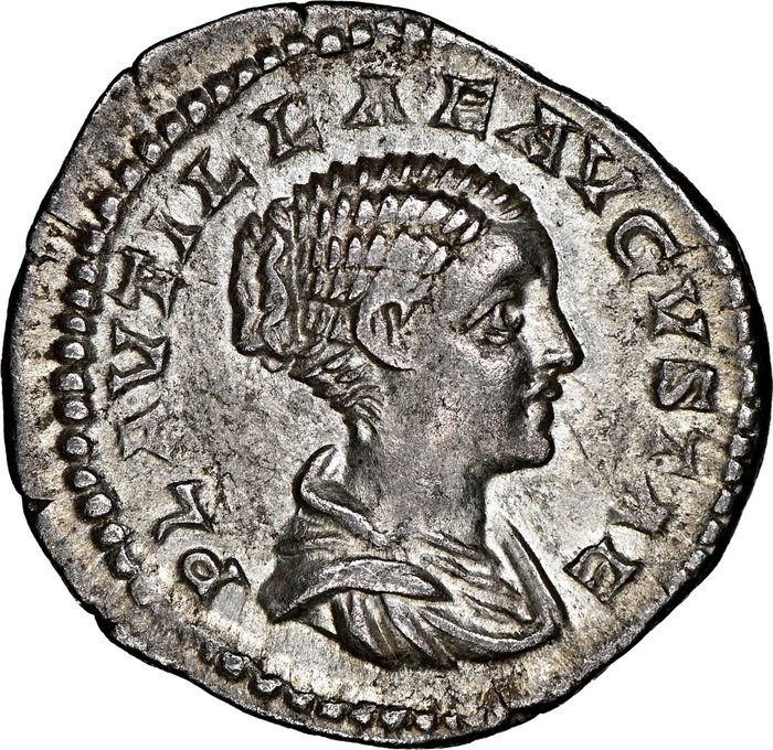 Romarriket Plautilla († AD 212) Denarius Rome AD 202 - NGC - XF