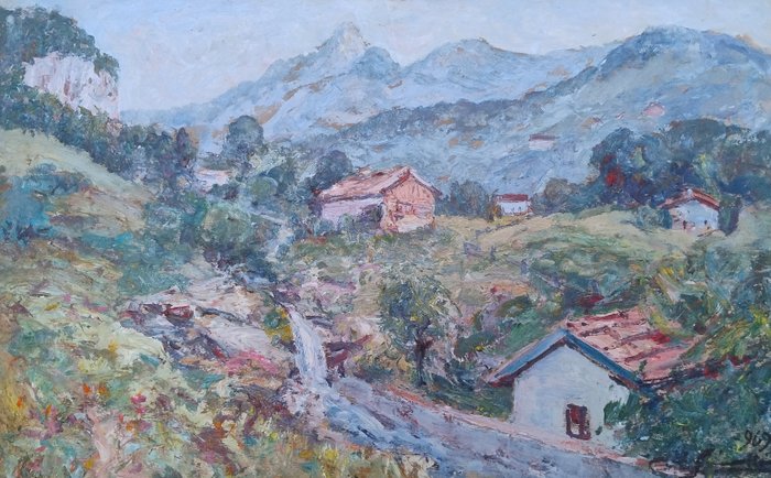 Carlo Aimetti (1901-1987) - Paesaggio alpino