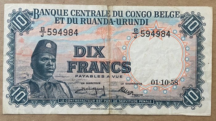 Belgisk Congo. - 4 banknotes - various dates  (Ingen mindstepris)